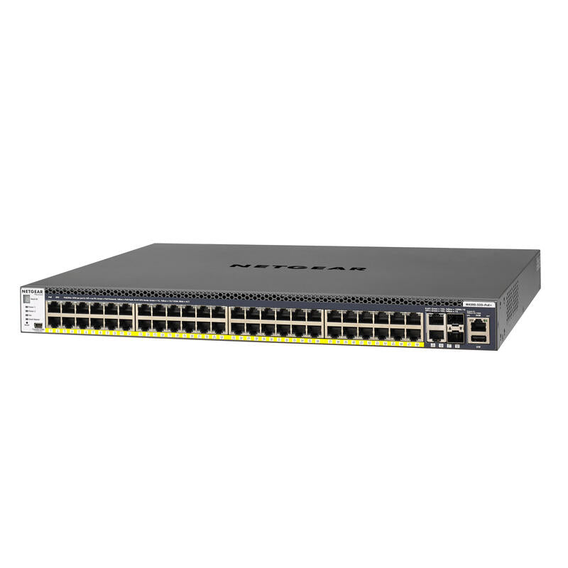 Netgear M4300-52g-Poe+ 1000w Psu Gestionado L2/L3/L4 Gigabit Ethernet (10/100/1000) Negro 1u Energía Sobre Ethernet (Poe)