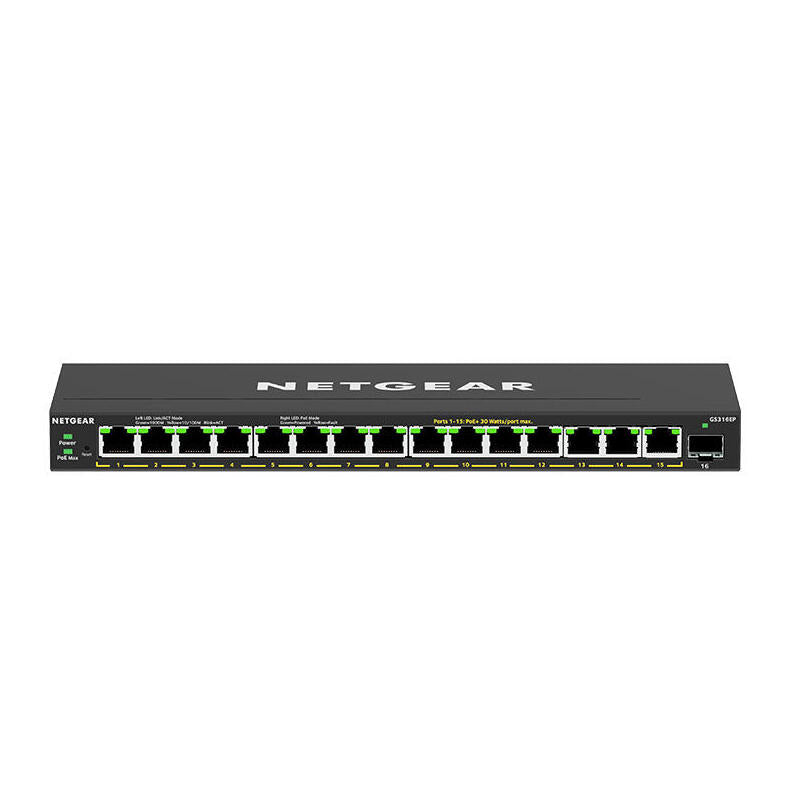 Netgear Switch Gs316ep 16 Puertos Gs316ep-100pes