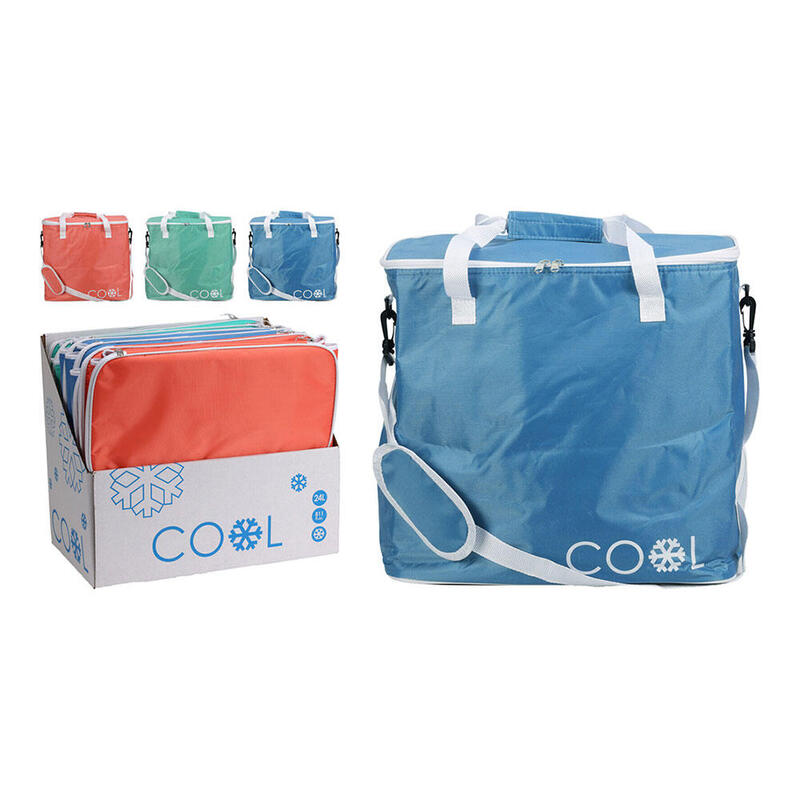 Nevera Tipo Bolsa Isotermica 24 L, Ribete Blanco, Colores Surtidos