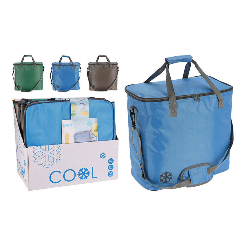 Nevera Tipo Bolsa Isotermica 24 L, Ribete Negro, Colores Surtidos