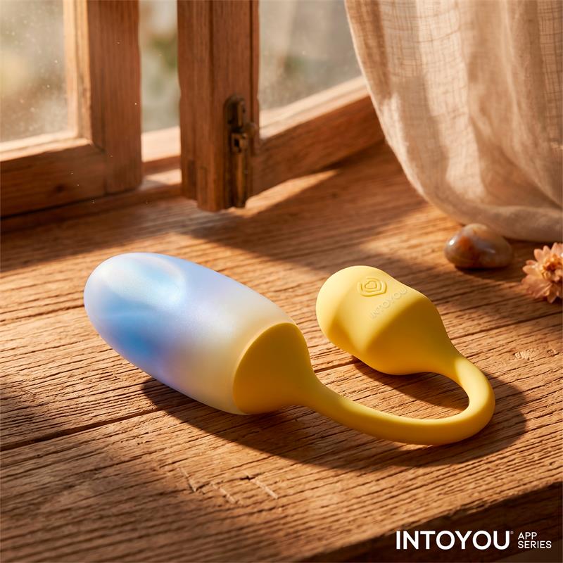 Nexegg Huevo Vibrador Doble Capa Silicona App Amarillo/Púrpura