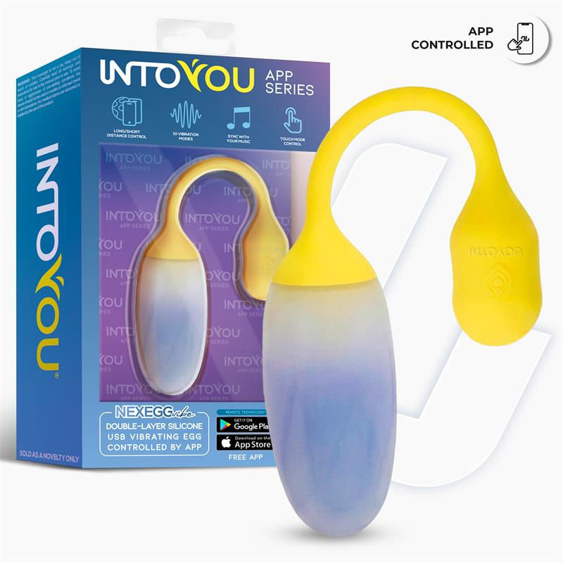 Nexegg Huevo Vibrador Doble Capa Silicona App Amarillo/Púrpura