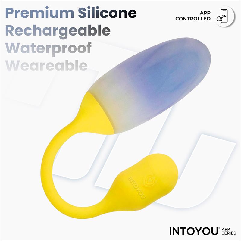 Nexegg Huevo Vibrador Doble Capa Silicona App Amarillo/Púrpura