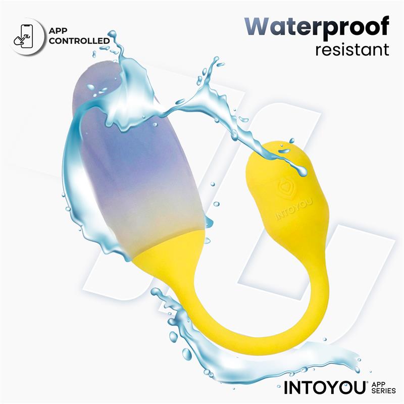 Nexegg Huevo Vibrador Doble Capa Silicona App Amarillo/Púrpura