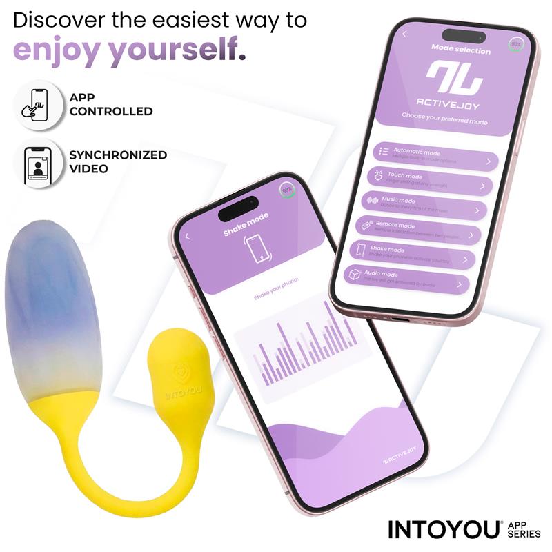 Nexegg Huevo Vibrador Doble Capa Silicona App Amarillo/Púrpura