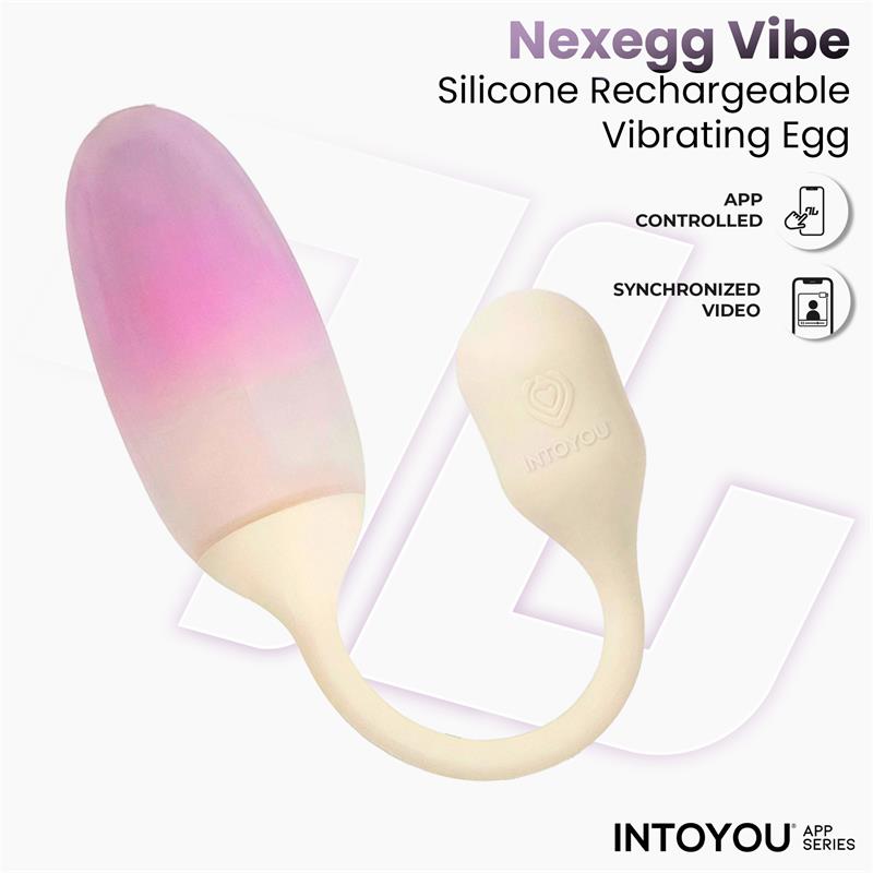 Nexegg Huevo Vibrador Silicona Doble Capa App Beige/Rosa
