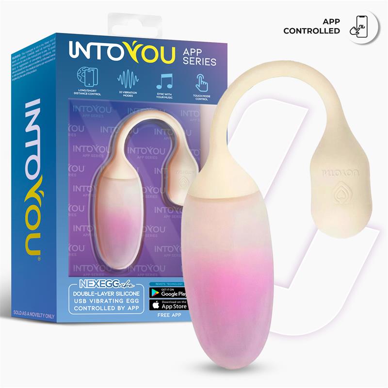 Nexegg Huevo Vibrador Silicona Doble Capa App Beige/Rosa