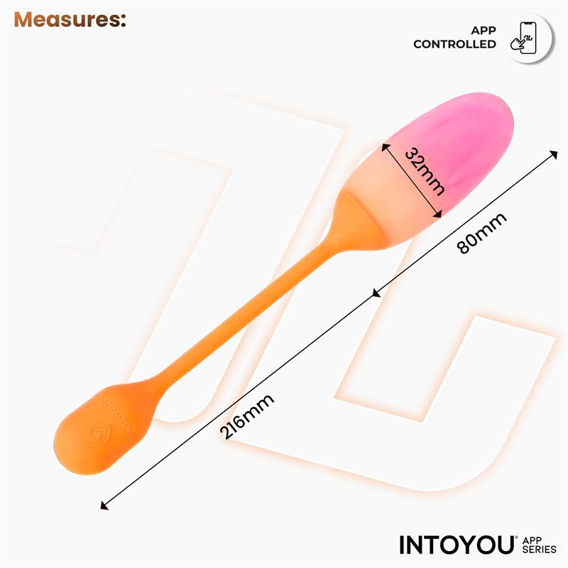 Nexegg Huevo Vibrador Silicona Doble Capa App Naranja/Rosa