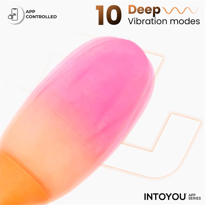 Nexegg Huevo Vibrador Silicona Doble Capa App Naranja/Rosa