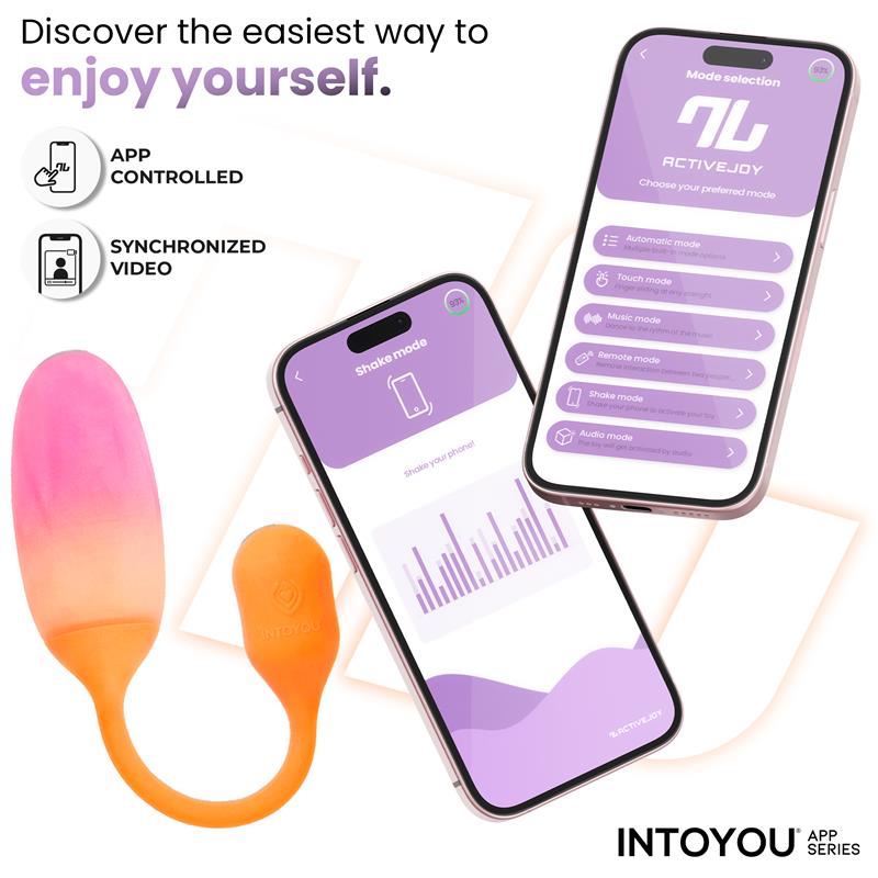 Nexegg Huevo Vibrador Silicona Doble Capa App Naranja/Rosa