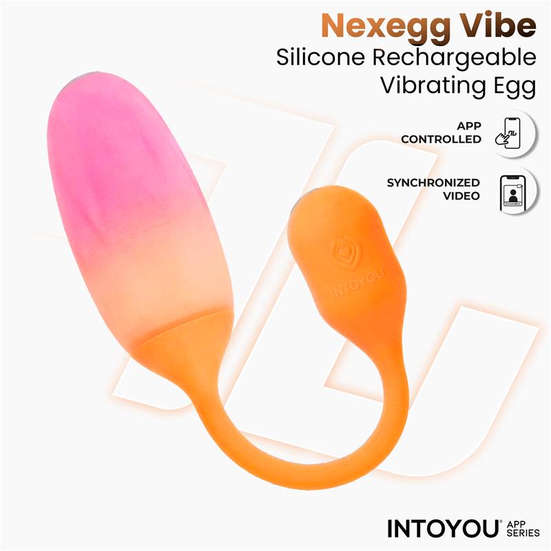 Nexegg Huevo Vibrador Silicona Doble Capa App Naranja/Rosa
