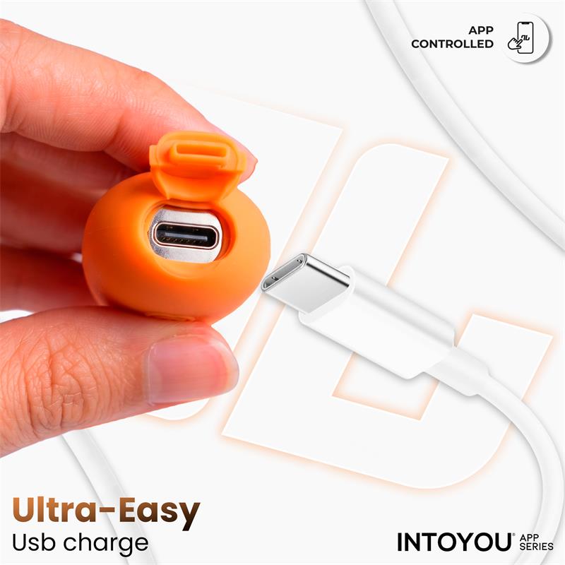 Nexegg Huevo Vibrador Silicona Doble Capa App Naranja/Rosa