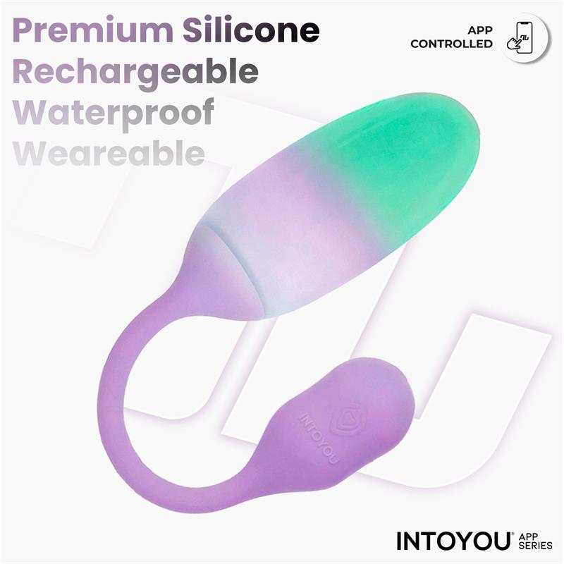 Nexegg Huevo Vibrador Silicona Doble Capa Con App Lila/Pistacho