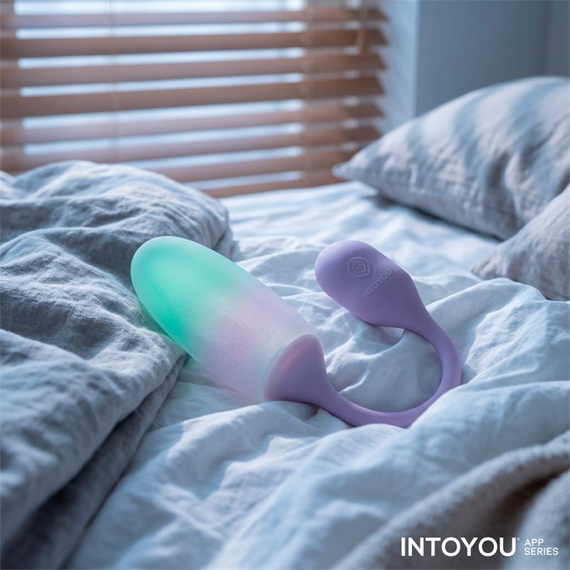 Nexegg Huevo Vibrador Silicona Doble Capa Con App Lila/Pistacho