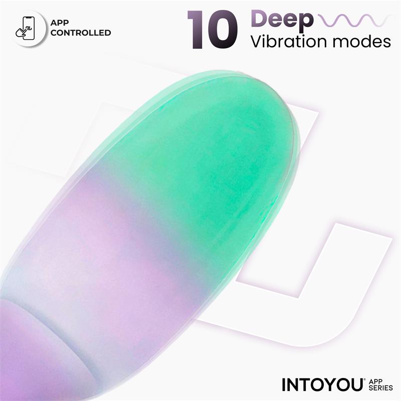 Nexegg Huevo Vibrador Silicona Doble Capa Con App Lila/Pistacho