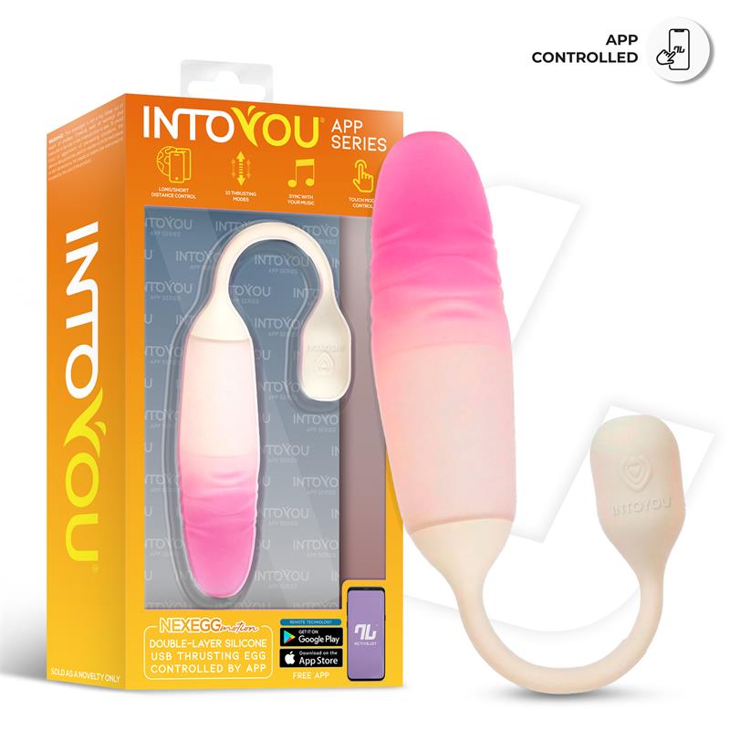 Nexegg Motion Huevo Vibrador Con Thrusting App Beige/Rosa