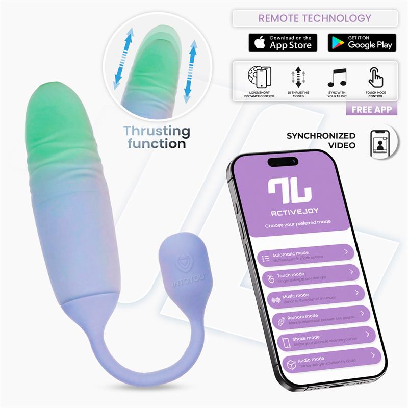 Nexegg Motion Huevo Vibrador Con Thrusting App Lila/Pistacho