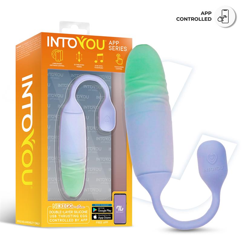Nexegg Motion Huevo Vibrador Con Thrusting App Lila/Pistacho