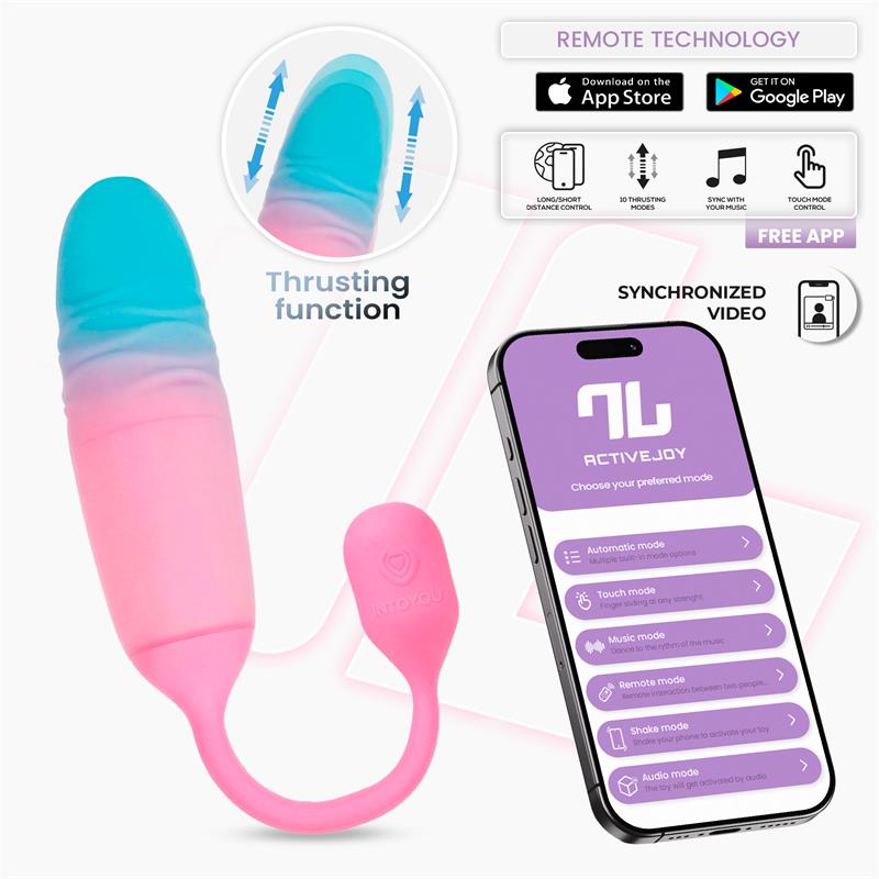 Nexegg Motion Huevo Vibrador Con Thrusting App Rosa/Turquesa