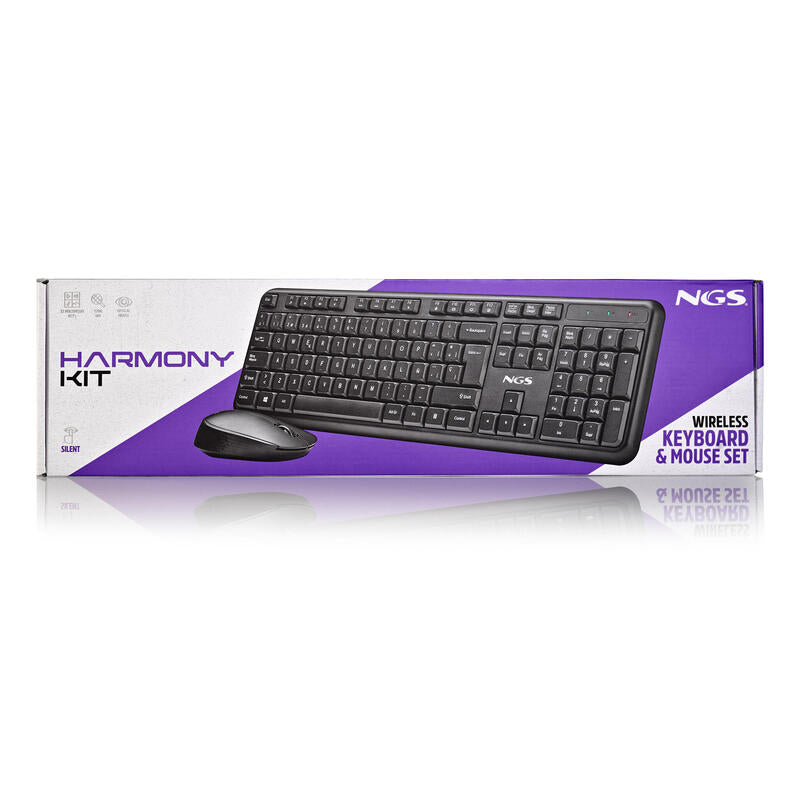 Ngs Kit Teclado+Ratón Inalámbrico 12 Teclas Multim