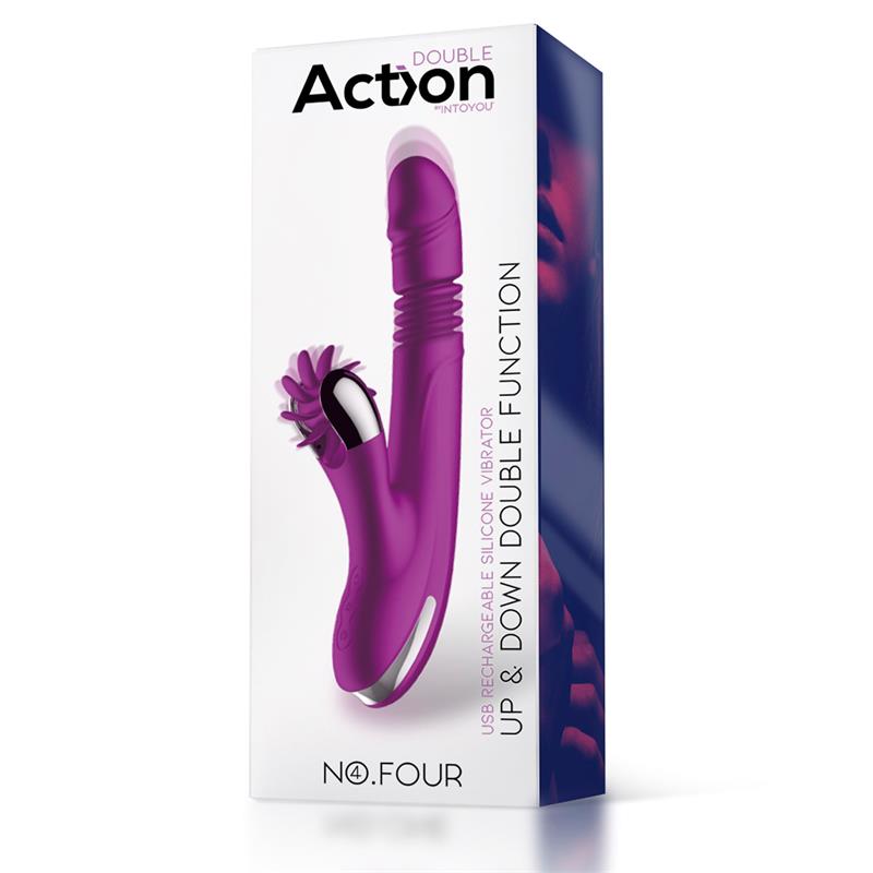 No. Four Vibrador Up And Down Y Rueda Estimuladora Usb Silicona