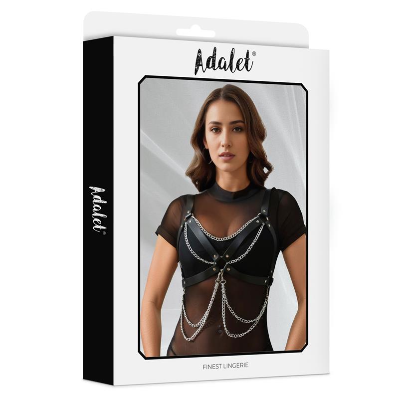Noelle Arnés Para Pecho Cuero Vegano Con Cadenas Talla Única