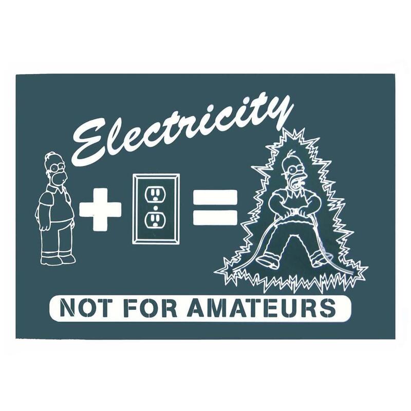 Not. Acc. Pegatina Simpson 10" N§1 "Electricity.."