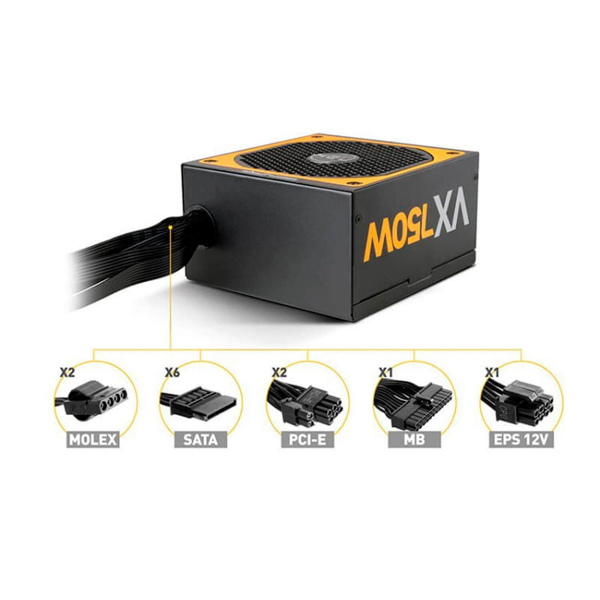 Fuente De Alimentación Nox Urano Vx 750W 80+ Bronze