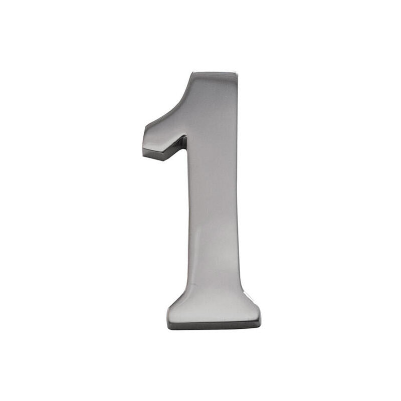 Numero 1 Niquel Mate 10cm Fijacion Invisible Edm