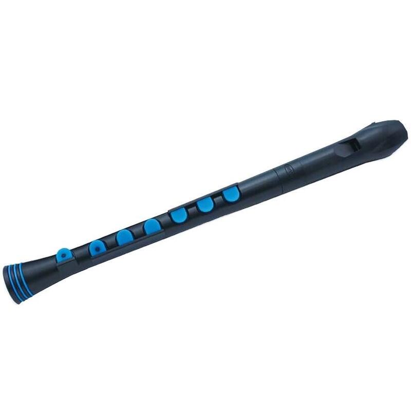 Nuvo Recorder + Negro-Azul - Flet Recto Sopranowy