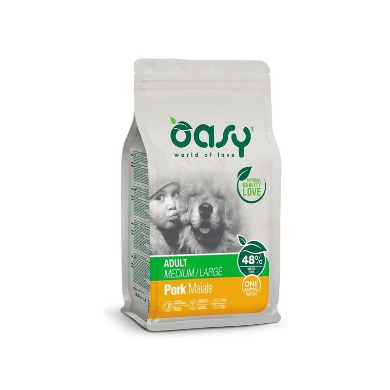 Oasy One Proteína Animal Adulto M/L Cerdo 12kg