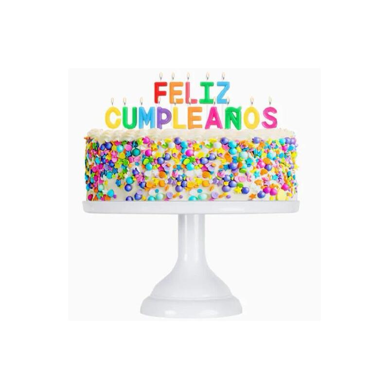 Oh Yeah Vela Con 15 Letras "Feliz Cumpleaños" 2,8cm Multicolor