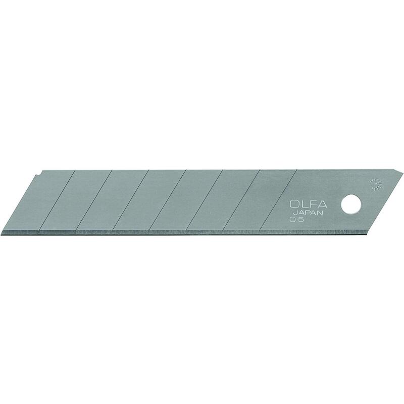 Olfa Pack De 10 Cuchillas De Respuesto Para Cuters Olfa - 8 Segmentos - Ancho 18mm