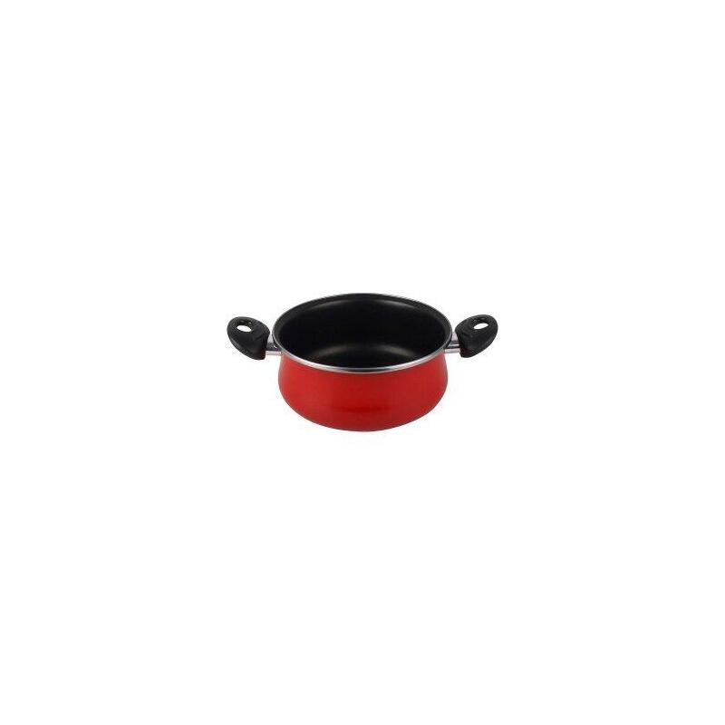 Olla Con Tapa Cristal Magefesa K2 Rojo 24 Acero Antiadherente Acero Inoxidable Todo Tipo