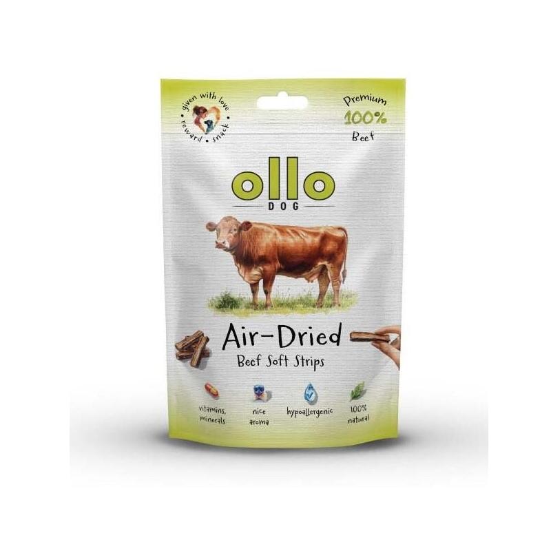 Ollo Air-Dried Beef Strips - Premio Para Perros - 80g