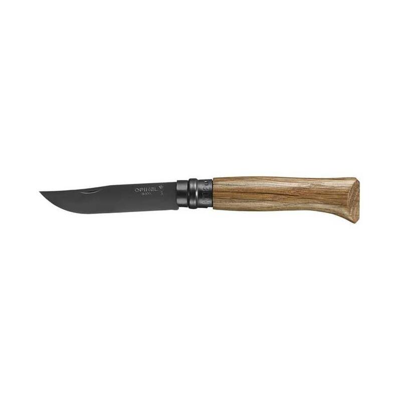 Opinel Navaja De Bolsillo  No. 08 Schwarze Klinge Inkl. Holzbox