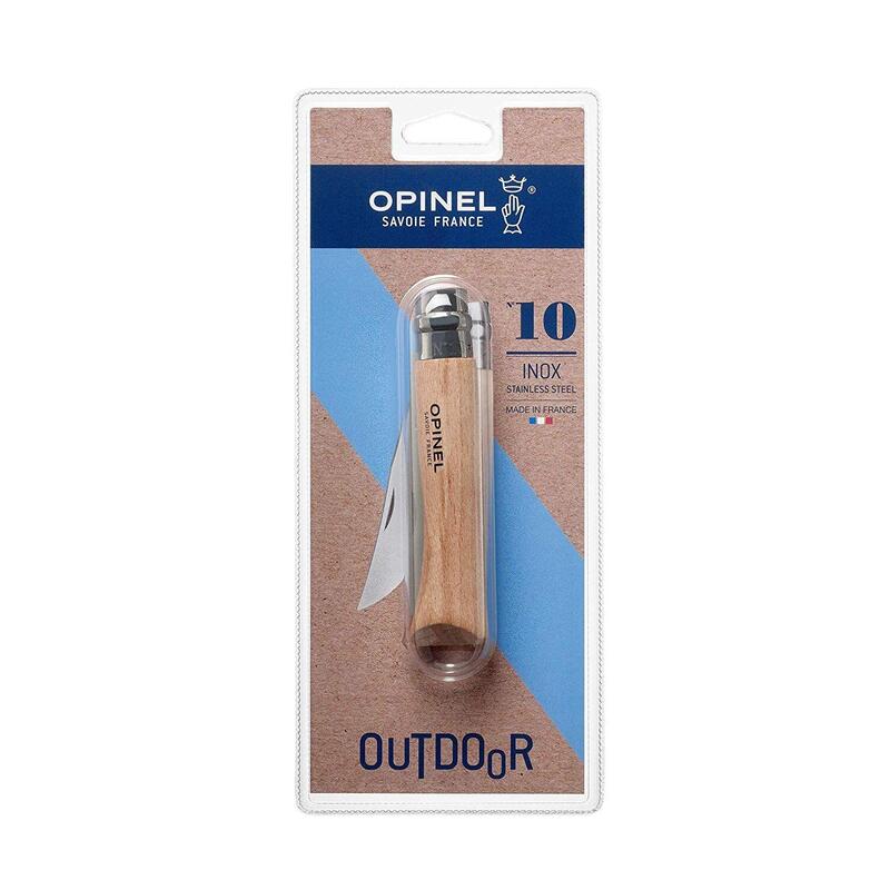 Opinel Navaja De Bolsillo No. 10 Edelstahlklinge Mit Holzgriff