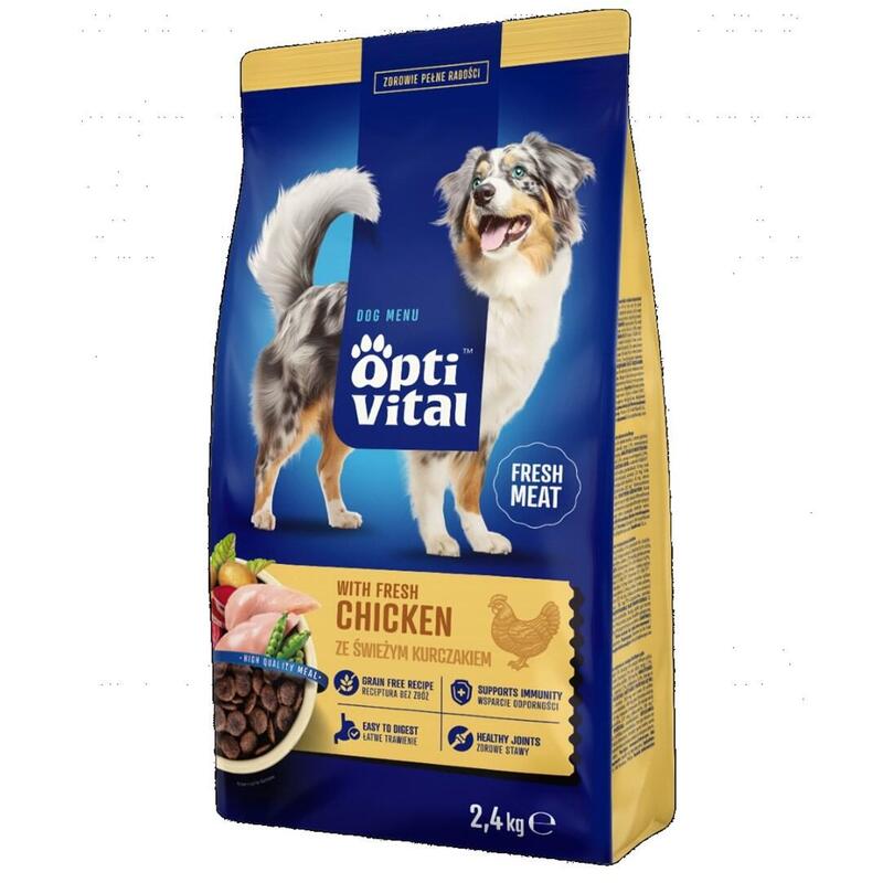Optivital Alimento Seco - Alimento Completo Para Perros Adultos Fm Con Pollo 2,4 Kg