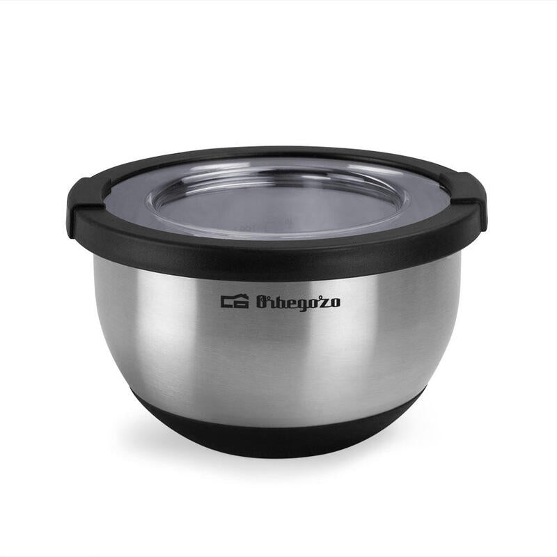 Orbegozo Bol De Acero Inoxidable Boa 3000 - Serie Boa - Capacidad 3l - Base Antideslizante De Silicona - Libre De Bpa -