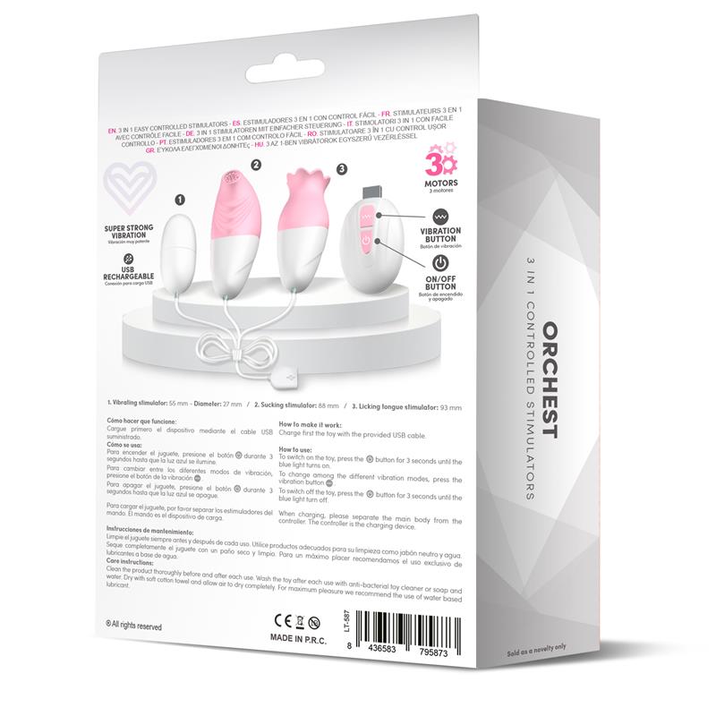 Orchest Estimulador 3 In 1 Con Control Remoto