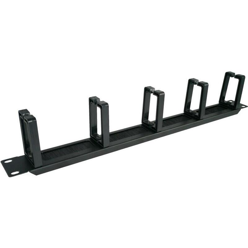 Organizador Alantec Pk048 De Cables 1u 19" Con Ojal Cepillado, 5 Soportes De Plástico