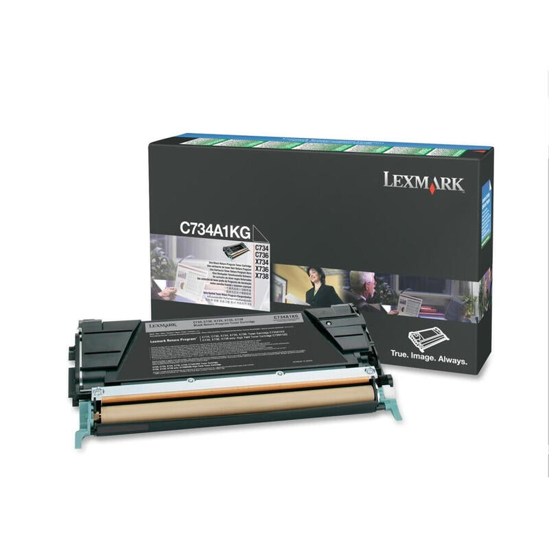 Original Lexmark Toner Laser Negro 8.000 Paginas Pack 1 Retornable C/734dn/734dtn/734dw/734n/736dn/736dtn/736n X/734de/736de/738de/738dte