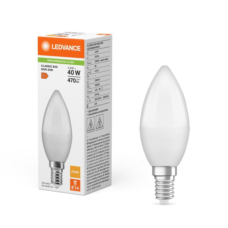 Osram Clb40 4.9w 827 Fr E14 P Led Kerze 470 Lm 2700k E14