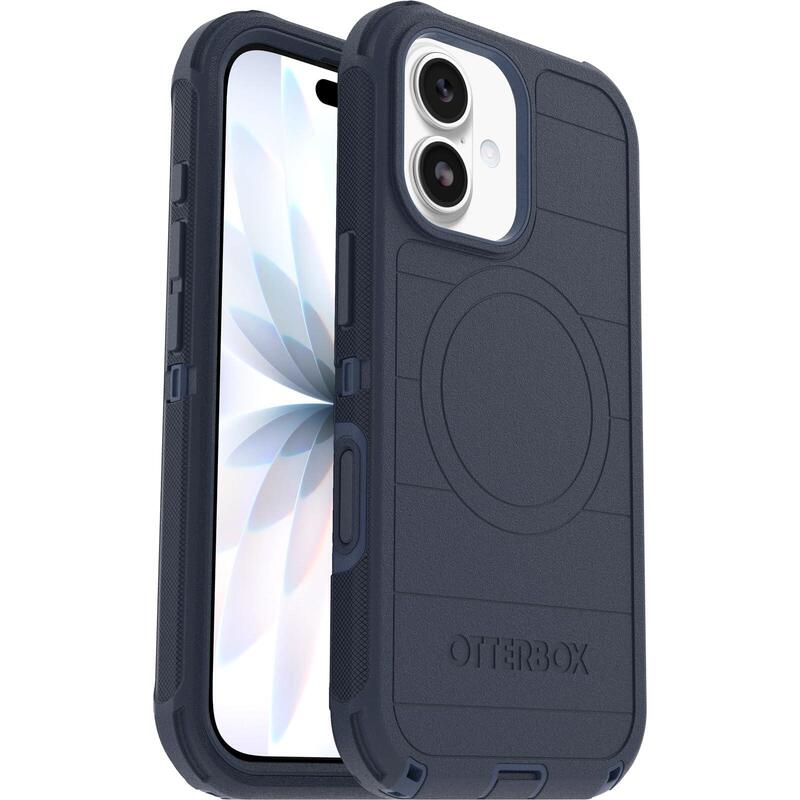 Otterbox Defender Series Pro Carcasa Trasera Para Teléfono Móvil Resistente Compatibilidad Con Magsafe Policarbonato Elastómero Termoplástico (Tpe) Silicona Espuma Viscoelástica Sentimiento Azul Para Apple Iphone 17