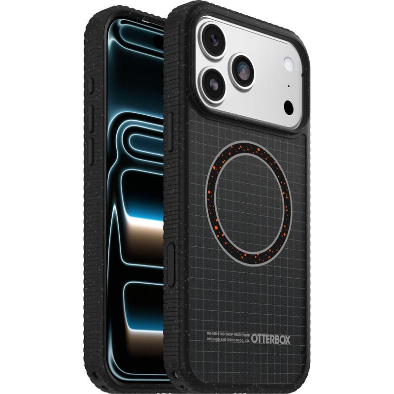 Otterbox Sole Series Carcasa Trasera Para Teléfono Móvil Compatibilidad Con Magsafe Policarbonato Tejido De Nylon Elastómero Termoplástico (Tpe) Imán Circuito Medianoche (Negro) Para Apple Iphone 17 Pro Max