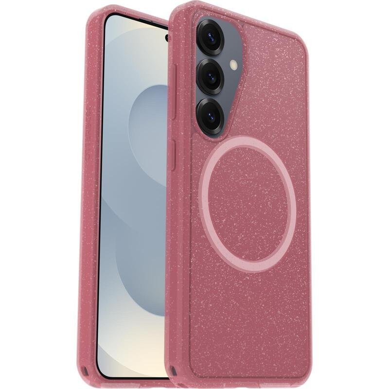 Otterbox Symmetry Series Clear Carcasa Trasera Para Teléfono Móvil Con Imanes Capa De Policarbonato Elastómero Termoplástico (Tpe) Foxberry (Rosa) Para Samsung Galaxy S25