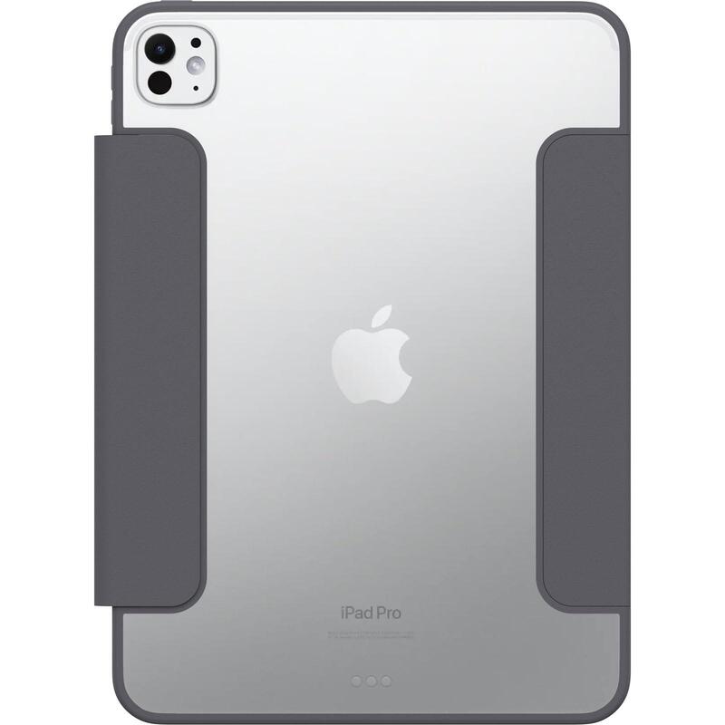 Otterbox Symmetry Series Funda Con Tapa Para Tableta Policarbonato Goma Sintética Tormenta (Transparente/Gris Oscuro) Para Apple Ipad Pro De 11" (M4)