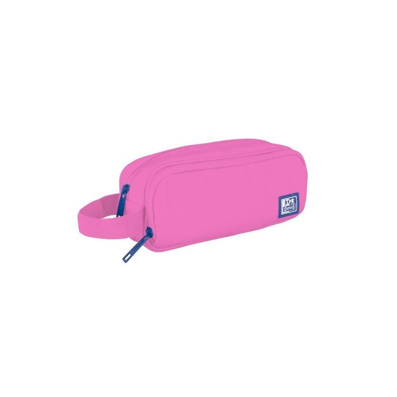 Oxford B-Smart Estuche Portatodo - 3 Compartimentos - Asa Lateral - Fabricado En Material Reciclado - Rosa