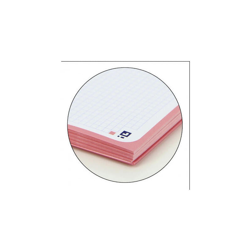 Oxford Cuaderno Classic Europeanbook 1 Microperforado 80h A4+ 5x5 T/Extraduras Banda Color Rosa Chicle -5u-
