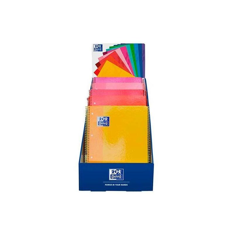 Oxford Cuaderno Europeanbook 1 Microperforado 80 Hojas 5x5 Tapas Extraduras Classic A4+ Colores Cálidos Surtidos